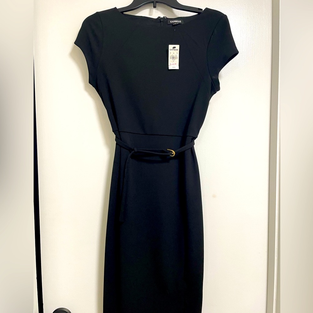 NWT Express belted sheath dress